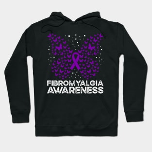 Fibromyalgia Awareness Fibromyalgia Butterfly Ribbon Hoodie